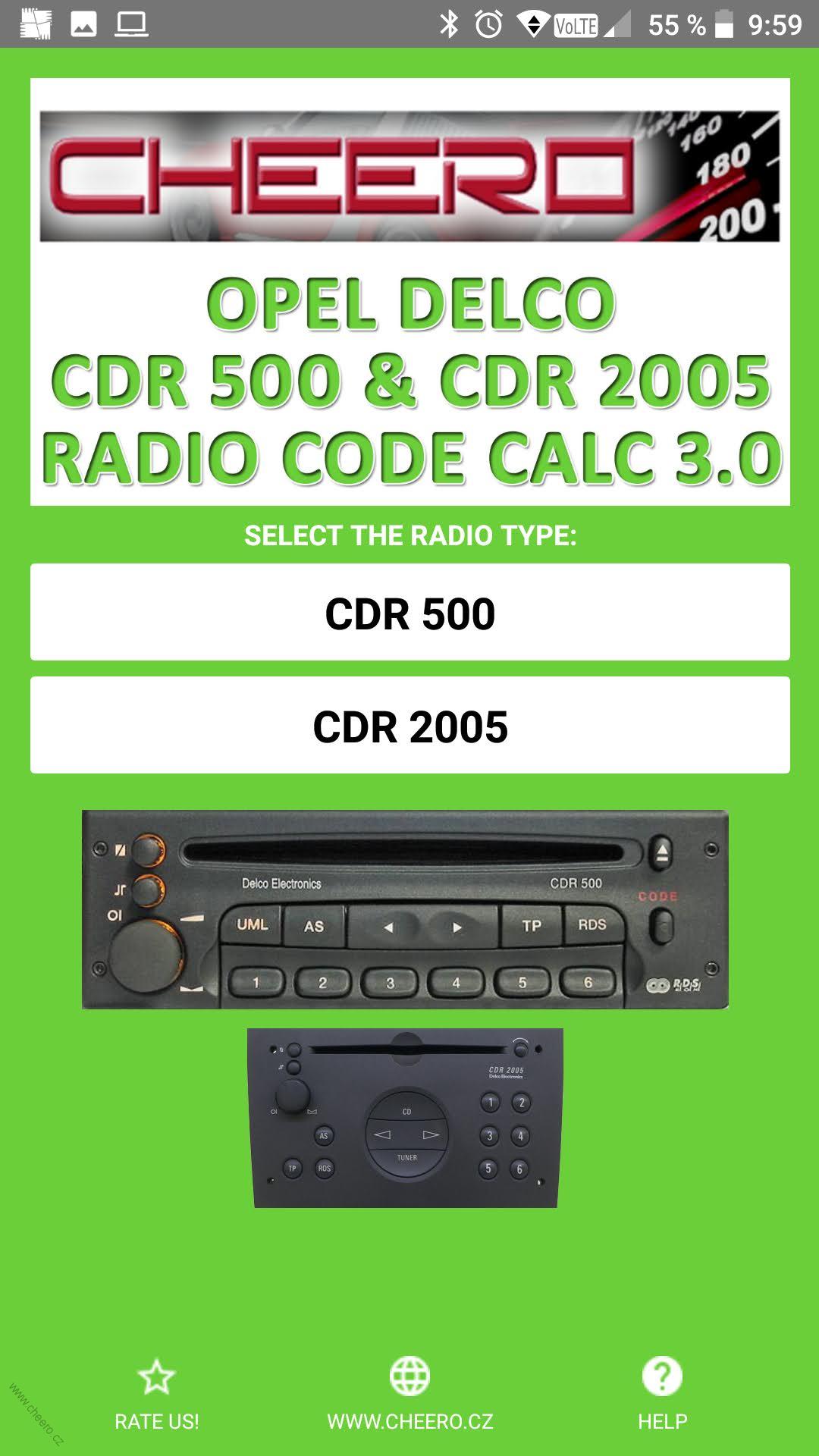 OPEL RADIO CODE DELCO ELECTRONICS CDR500 CDR2005 SERIES