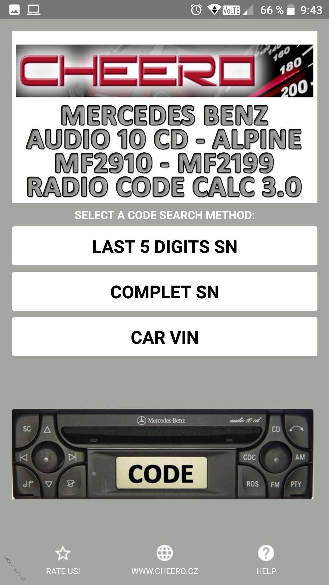 MERCEDES BENZ RADIO CODE ALPINE MF2910 MF2199 AUDIO 10 CD