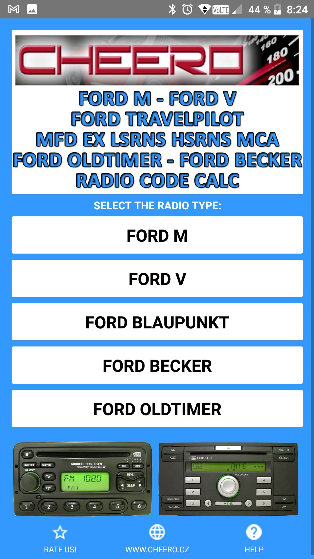 FORD RADIO CODE M + V + BLAUPUNKT TRAVELPILOT + BECKER + OLDTIMER SERIES CALC