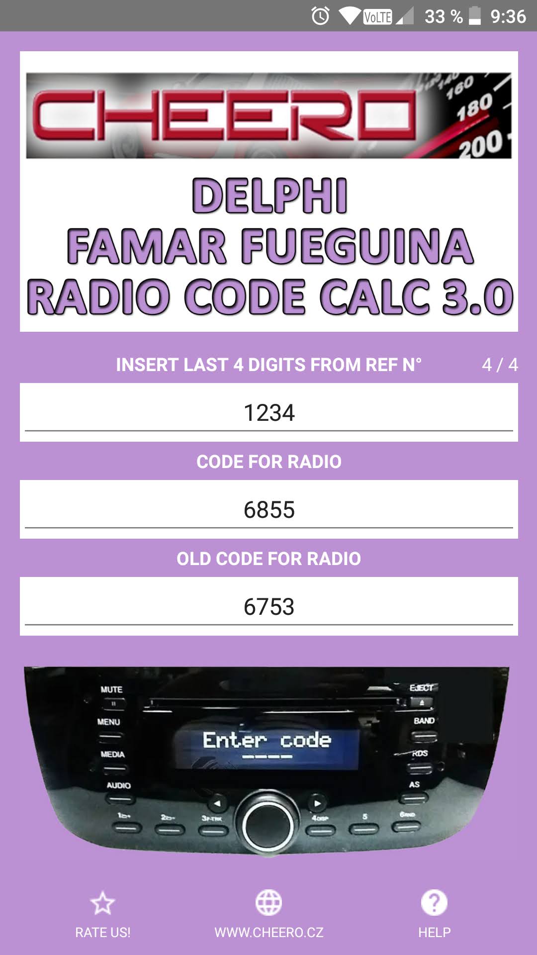 DELPHI FAMAR FUEGUINA RADIO CODE CALC