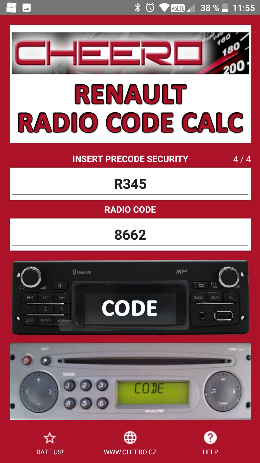 RENAULT RADIO CODE CALC